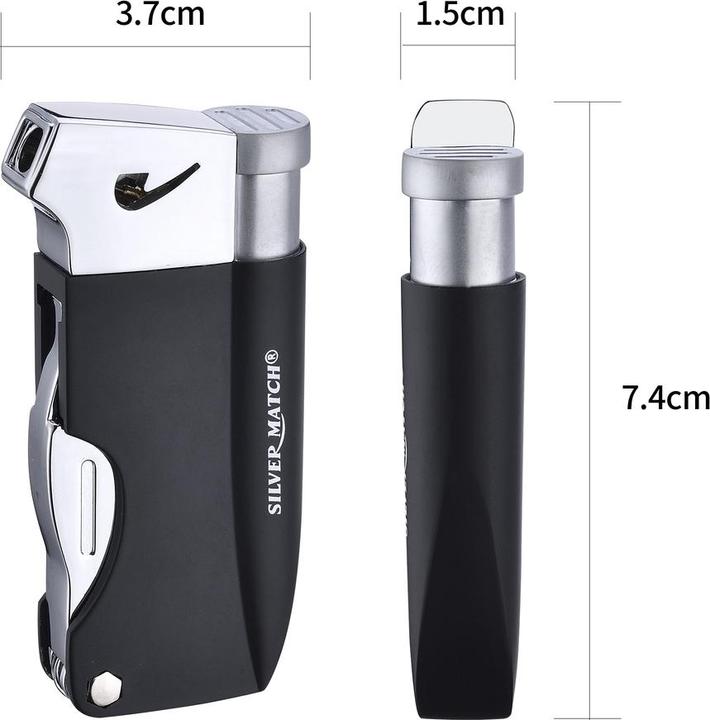 Actual product image Silver Match Pipes & Cigars Lighter