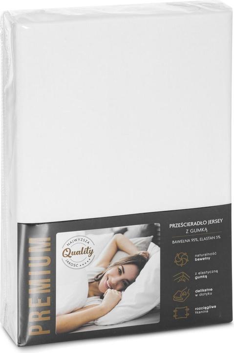 Produktbild Eurofirany Jersey -Blatt mit einem 160x200 cm elastischen Band aus Baumwollcreme 190 g/m2 Eurofirana Premium (160 x 200 cm)