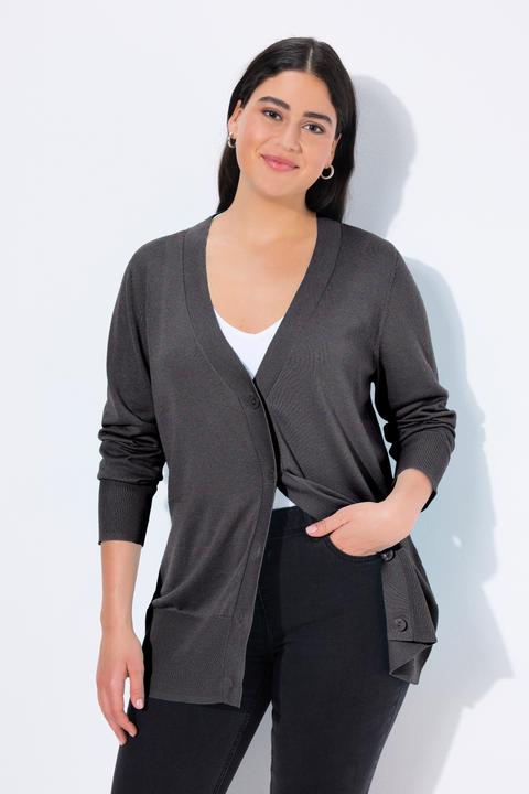 Actual product image Ulla Popken Classic Button Cardigan Sweater (50, 52)