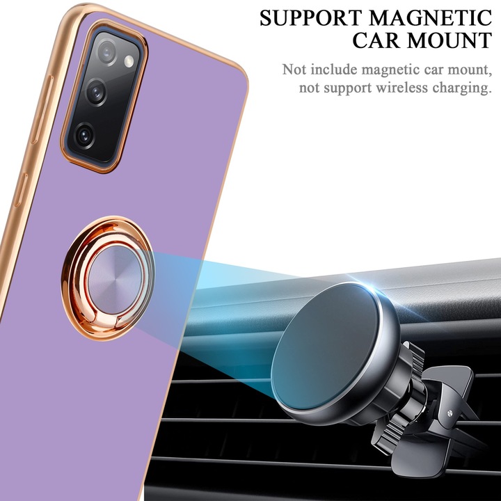 Actual product image Cadorabo Case for Samsung Galaxy S20 FE in TPU with camera protection and ring LM089 Style (Samsung Galaxy S20 FE)