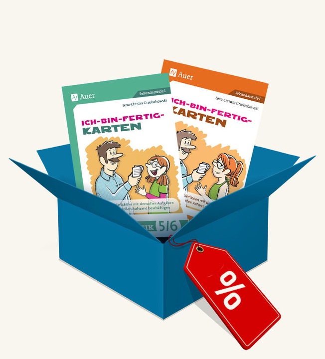 Produktbild Paket: Ich-bin-fertig-Karten Mathematik Klassen 5 bis 8 (2024)
