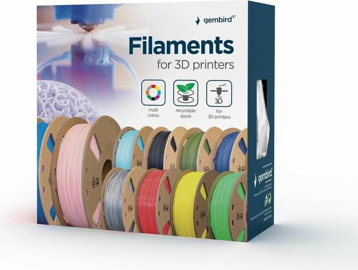 Productafbeelding Gembird Filamentcassette PETG smalle spoel (PETG, 1.75 mm, 1000 g, Wit)