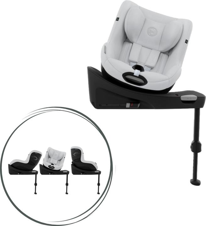 Produktbild Cybex SIRONA Gi I-SIZE Fog Grey inkl. Neugeboreneneinlage | light grey (Reboarder, ECE R129/i-Size Norm)
