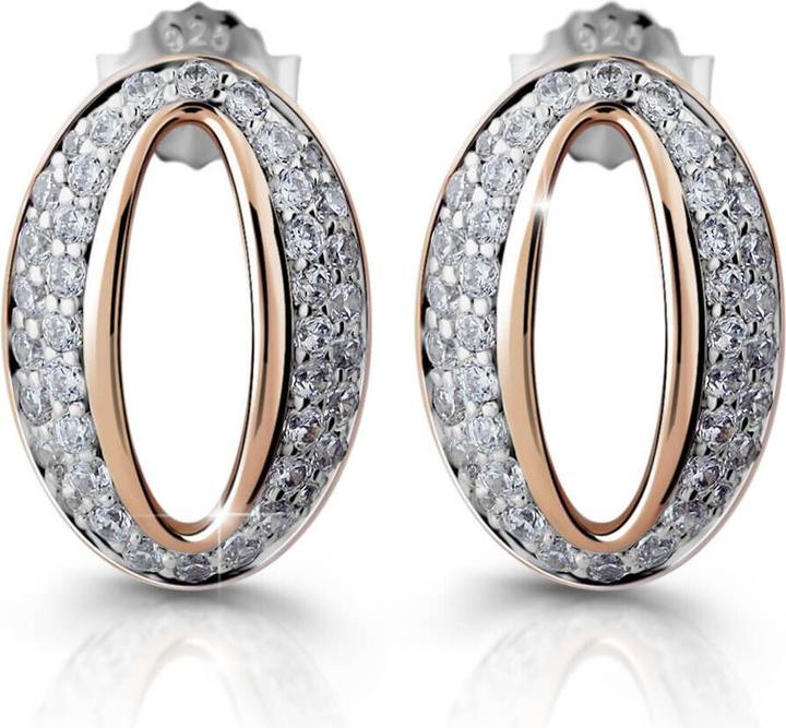 Immagine prodotto Modesi Eleganti orecchini in bronzo e argento con zirconi M25007