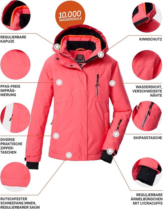 Produktbild Killtec Giacca da Sci per Ragazze con Cappuccio e Paraneve (176)