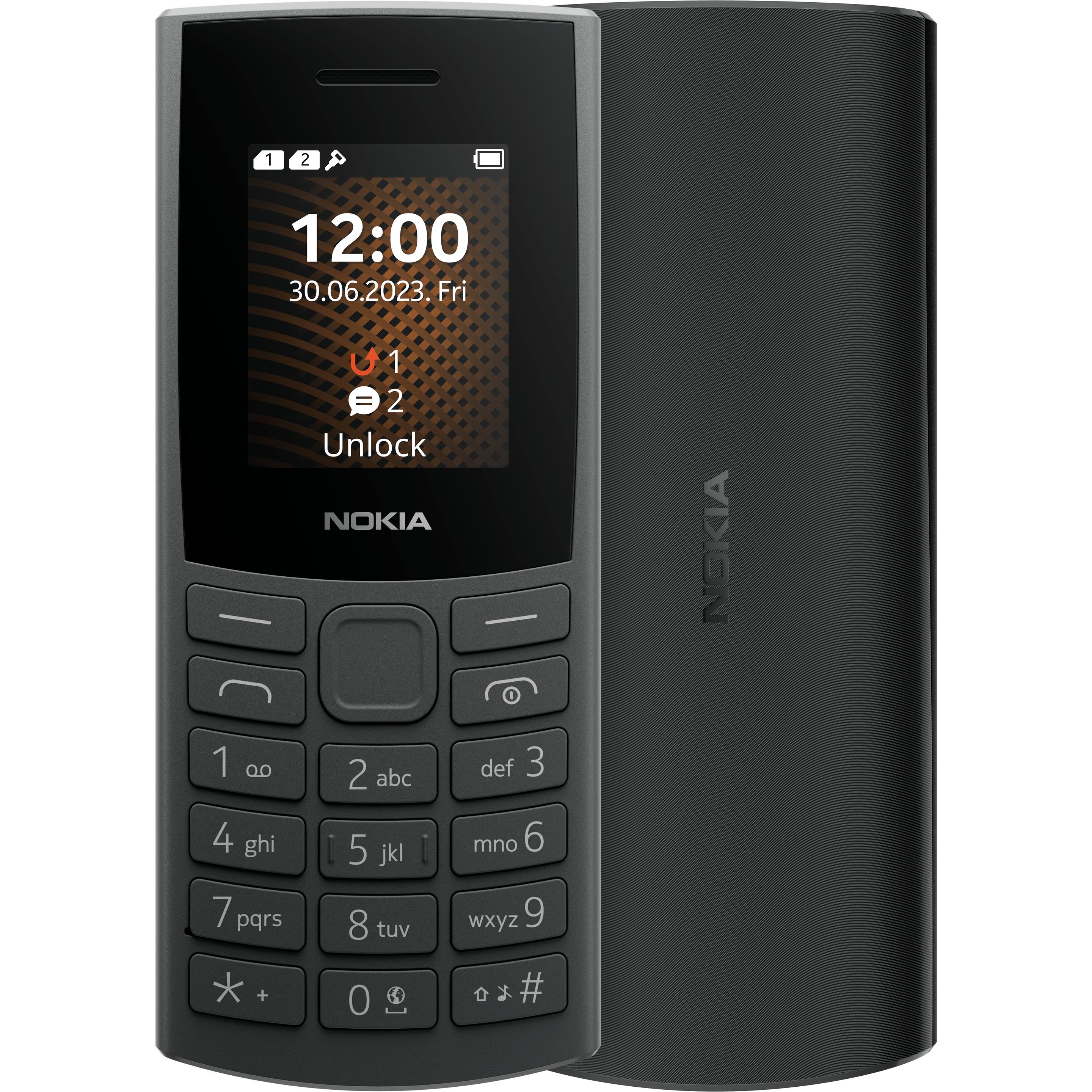 Nokia 105 4G (2023) (1.80", 0.30 Mpx, 4G), Tastenhandy, Schwarz