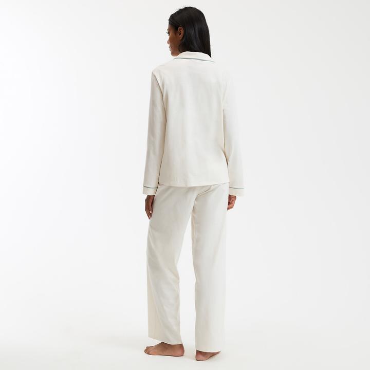 Image du produit Anne Weyburn Pyjama im Grossvater-Look aus einfarbigem Baumwolljersey (S)