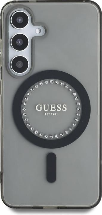 Actual product image Guess Etui Rhinestones Printed Classic Logo MagSafe Samsung Galaxy S25 czarny (Samsung Galaxy S25)