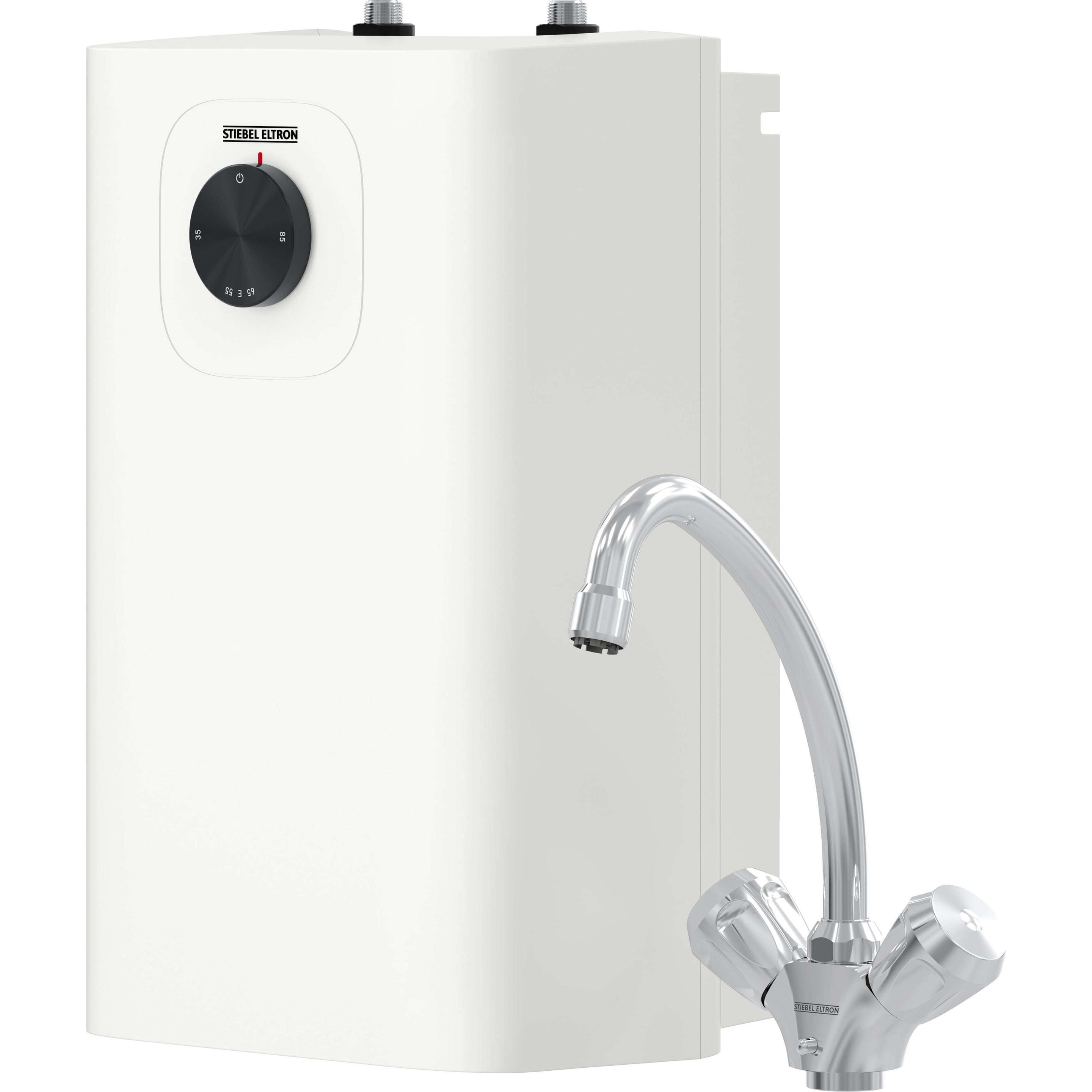 Thumbnail - Stiebel Eltron, Warmwassergerät, UFP 5 Trend inkl. Armatur TWS-W mit Stecker, thermostop, Untertischboiler 5 l Niederdru...