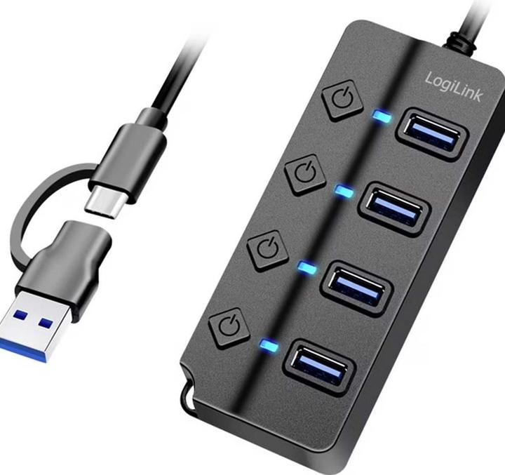 Actual product image LogiLink UA0419 (USB-C, 4 ports)