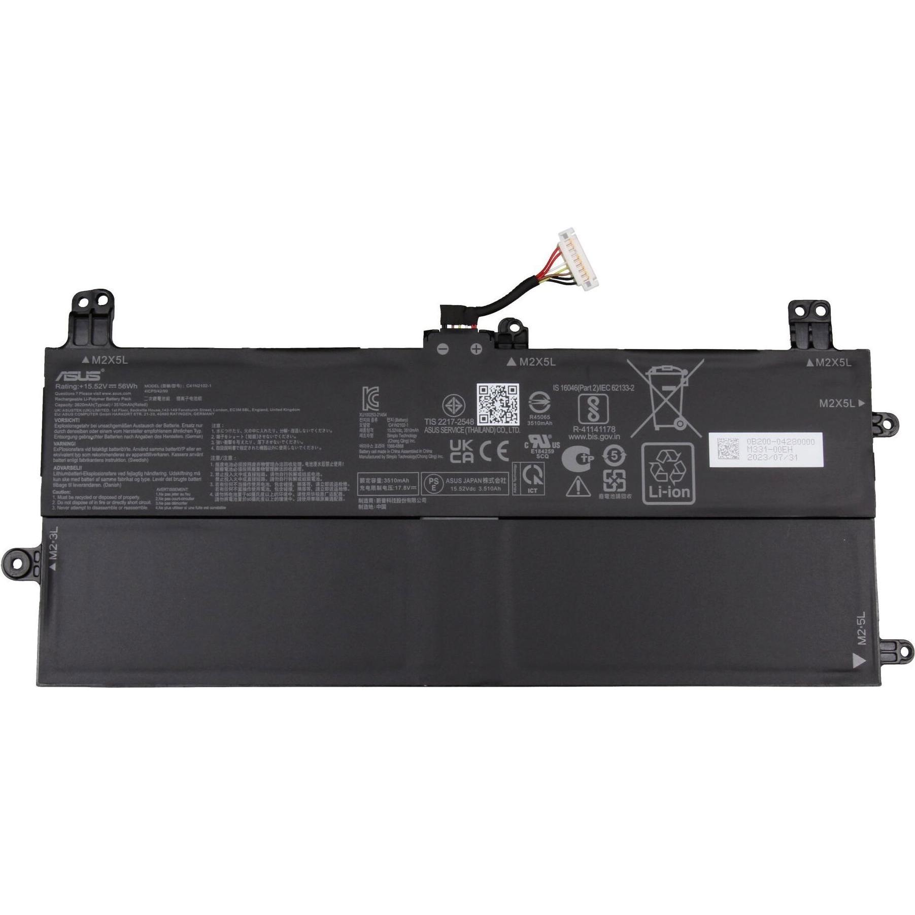ASUS C41N2102-1 (4 Zellen, 3620 mAh), Notebook Akku