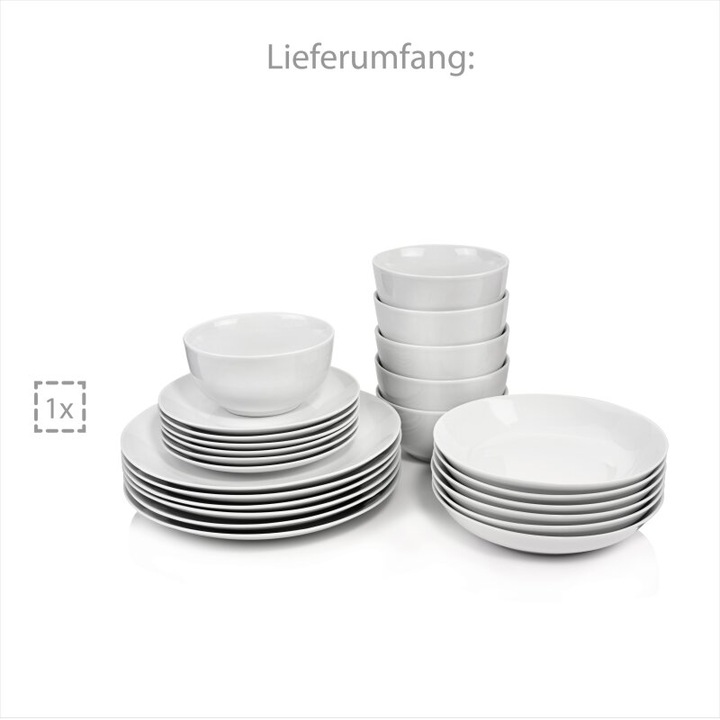 Produktbild Sänger Geschirr Tafelservice New Port (24 Stück)