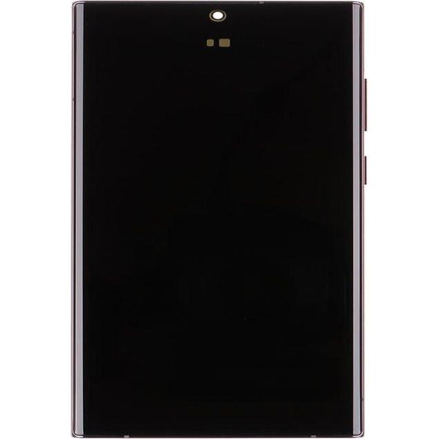 Samsung LCD display + Touch Unit + Front Cover S908B Galaxy S22 Ultra Burgundy (Service Pack) (Displ