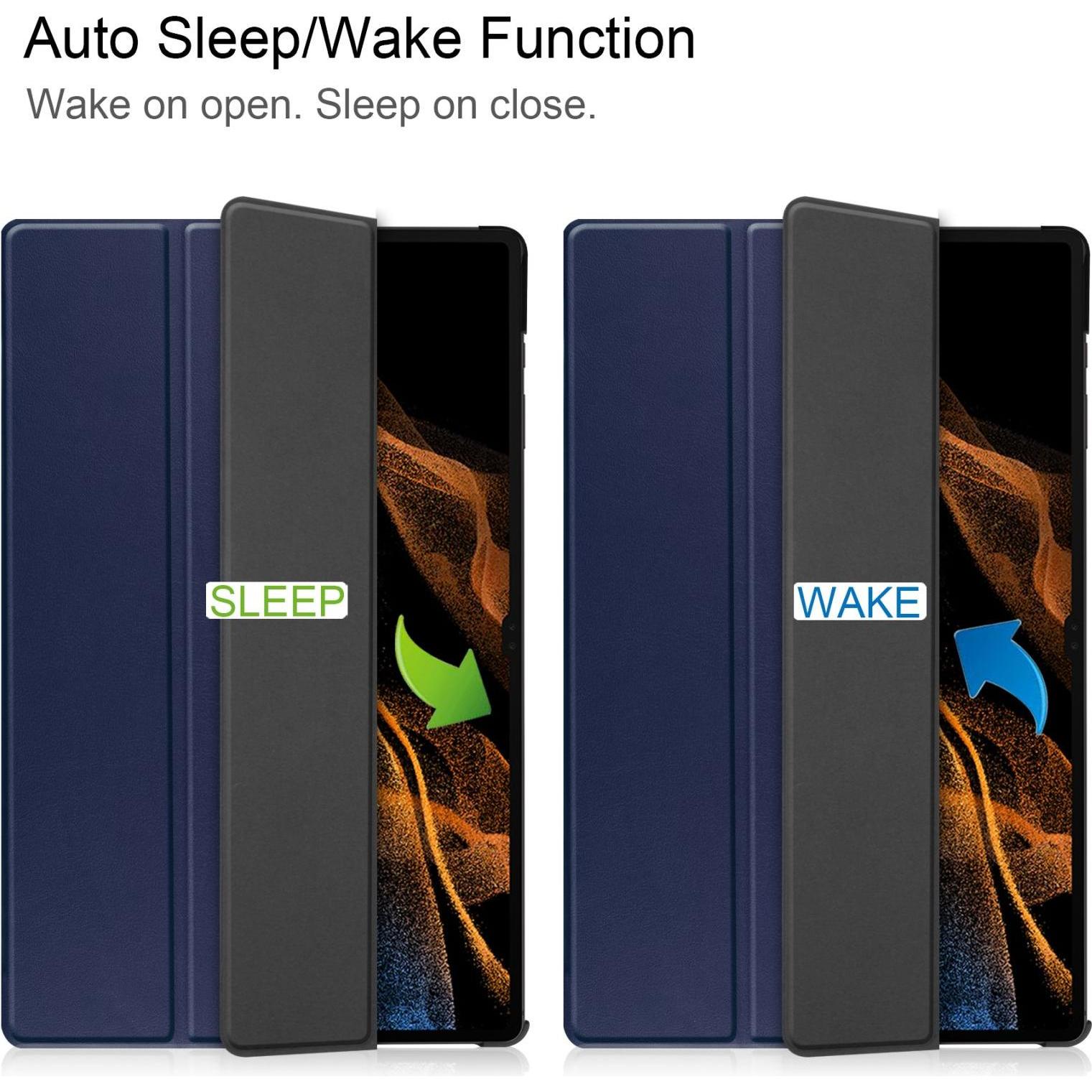 Thumbnail - Lobwerk Tablet Hülle für Samsung Tab S8 Ultra SM-X900 SM-906 14.6 Zoll Slim Case Etui mit Standfunktion und, eReader Zub...