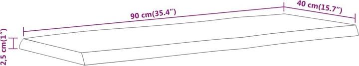Produktbild vidaXL Tischplatte Holztischplatte Ersatztischplatte Rechteckig Massivholz (90 x 40 x 2.5 cm)