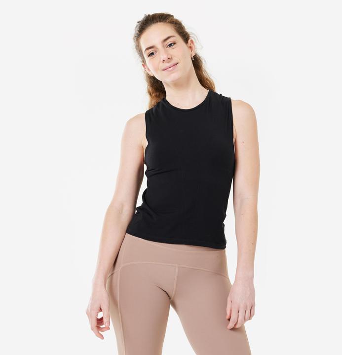Actual product image Kimjaly Top dynamic yoga seamless - black (L)