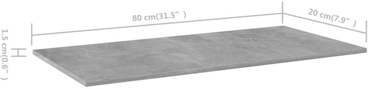 Produktbild VidaXL Wandregal (80 x 20 x 1.5 cm)
