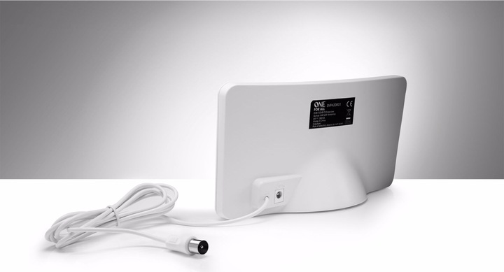Produktbild One for All DVB-T2 Curved Antenne 5G wht (Flachantenne, 42 dB, DVB-T / -T2)