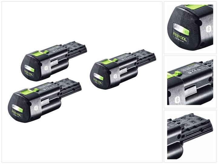 3x Festool BP 18 Li 3,0 Ergo I Akku 18 V 3,0 Ah (577704)
