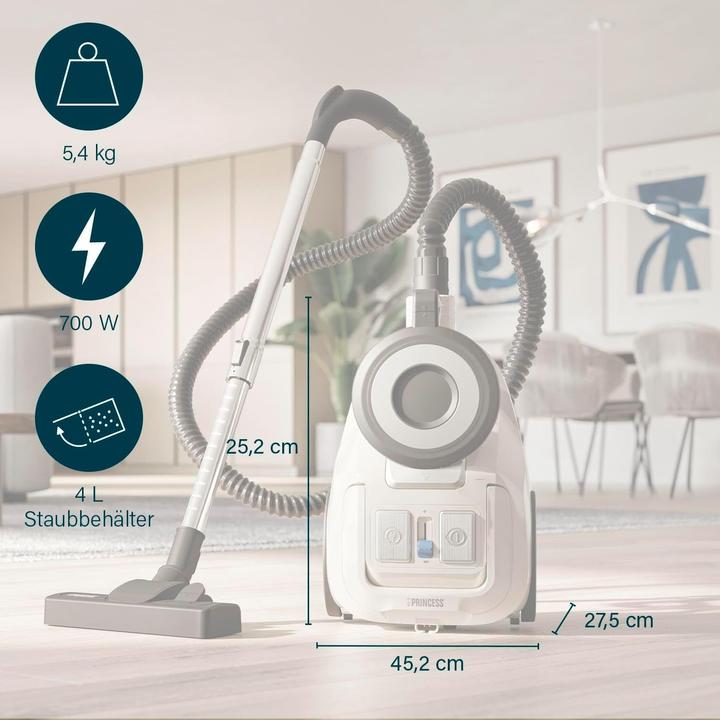 Produktbild Princess 01.335080.01.001 Staubsauger ohne Beutel 700W