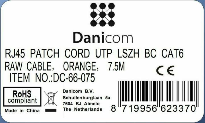 Produktbild Dsit CAT6 Netzwerkkabel 100% Kupfer (CAT6, 7.50 m)