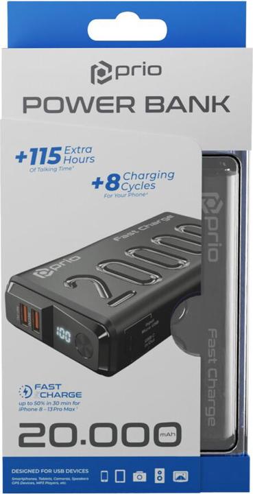 Image du produit prio Power Bank (20000 mAh, 22.50 W, 74 Wh)