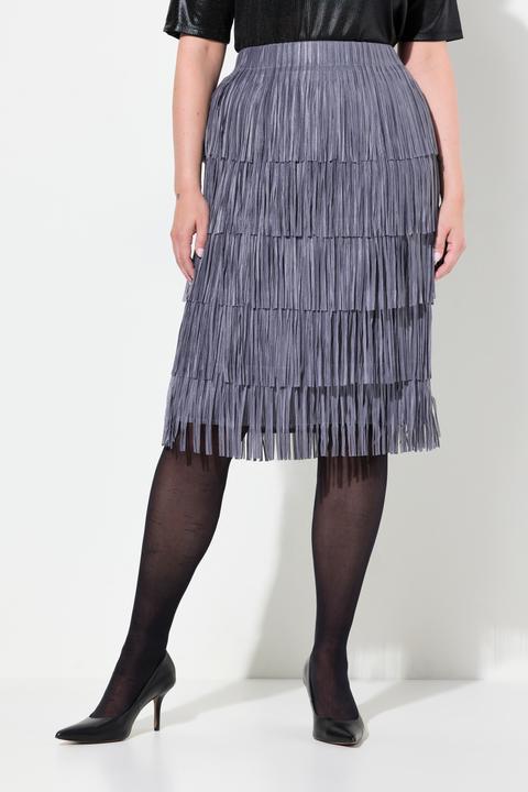 Produktbild Miamoda Fransenrock, Straight Fit, Elastikbund (48)