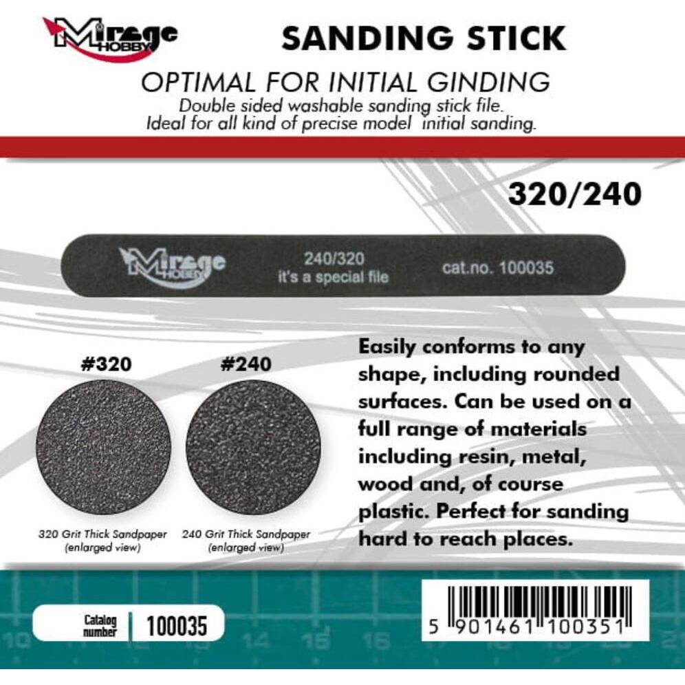 Mirage Hobby MIRAGE Sanding Stick Double Grid 240/320