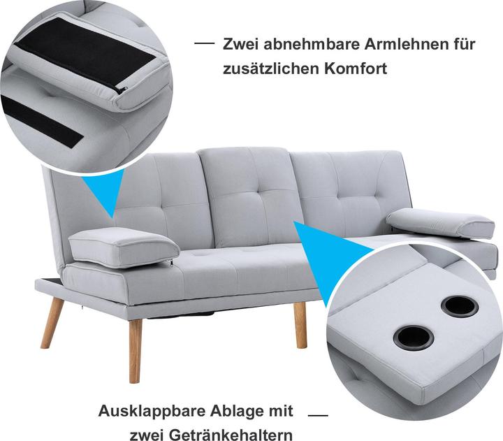 Produktbild Outsunny Schlafsofa (3-Sitzer)