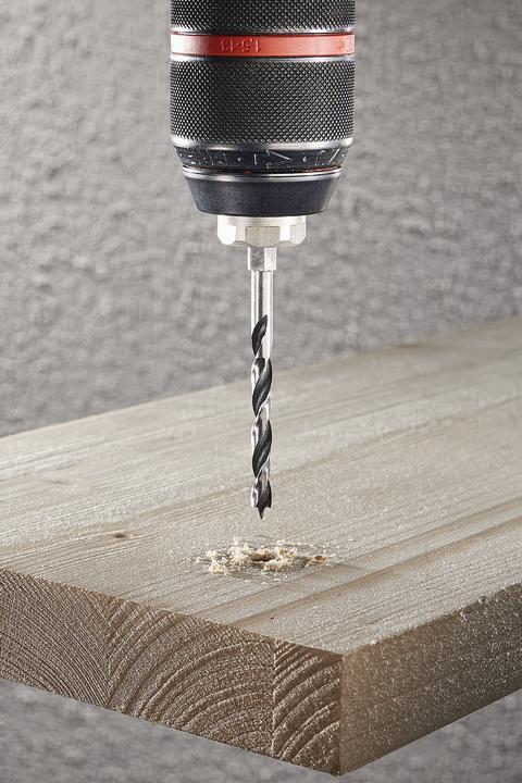 Produktbild wolfcraft 1 Holzspiralbohrer CV, S=6-kt, ø6x90mm (6 mm)
