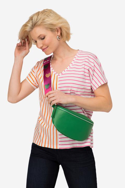 Immagine prodotto Laurasøn T-Shirt, Ringelmix, V-Ausschnitt, Halbarm, OEKO-TEX Made in Green (M)