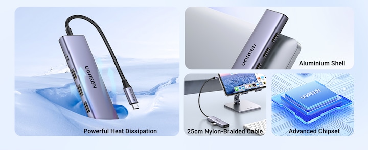 Produktbild Ugreen USB-C Hub (USB-C, 5 Ports)