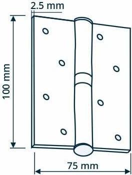 Productafbeelding Haushalt SCHARNIERDEUR 100X75X2,5 SB GEBORSTELD BRA