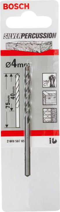 Produktbild Bosch Professional Zubehör Betonbohrer CYL-3, 4 x 40 x 75 mm, d 3,3 mm, 1er-Pack (4 mm)