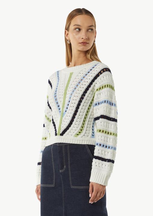 Image du produit Comma Strickpullover Cropped-Strickpullover mit Ajourmuster (L)
