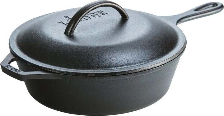 Lodge Cast iron pan 26.7 cm deep with lid (Frying pan, Cast iron, 26.70 x 12.50 cm)