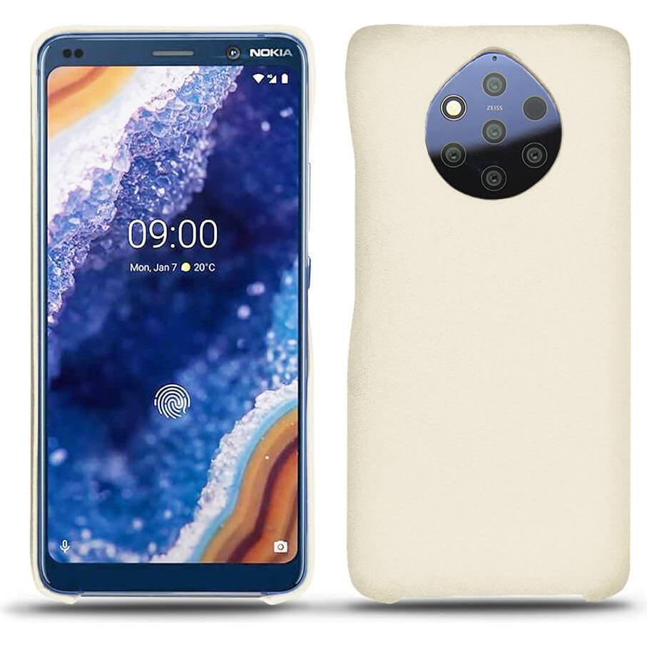 Noreve Lederschutzhülle (Nokia 9 PureView), Smartphone Hülle, Weiss