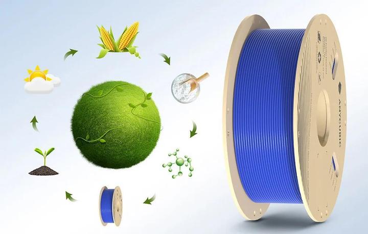 Productafbeelding Anycubic PLA 1 KG Filament (Blue) (PLA, 1.75 mm, 1000 g)