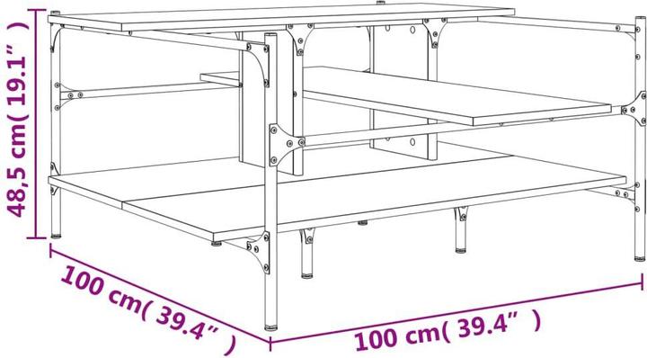 Image du produit vidaXL Couchtisch (100 x 100 x 48.50 cm)