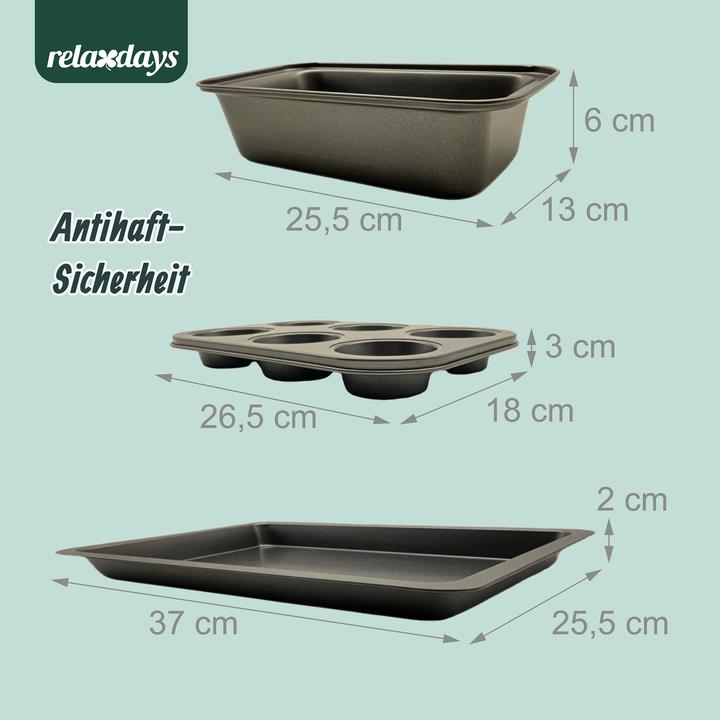 Produktbild Relaxdays 3-teiliges Backformen Set