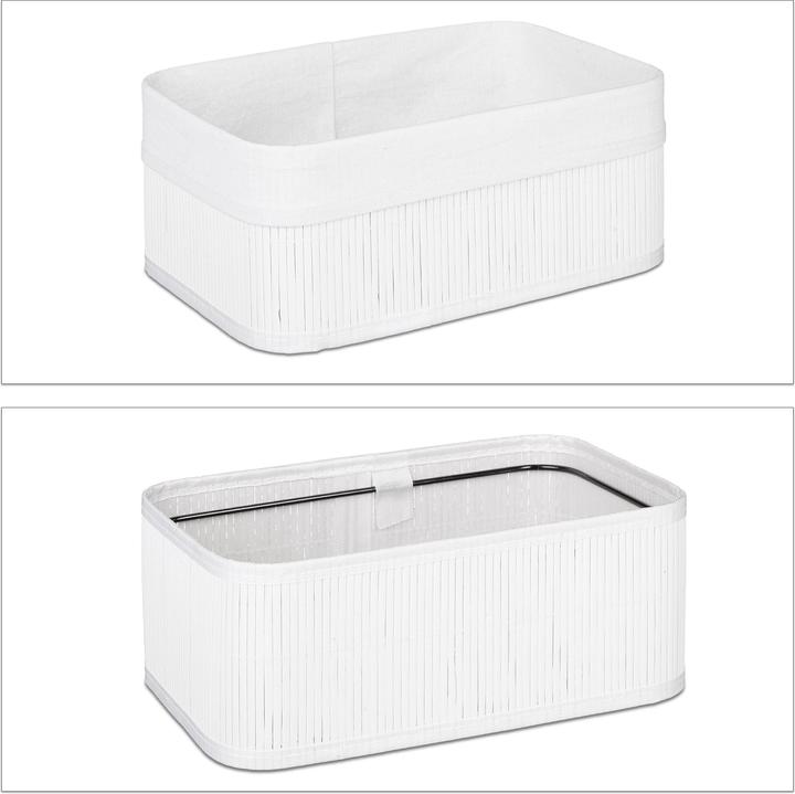 Actual product image Relaxdays Bathroom Storage Basket Set (3 x, 30 x 20 x 12.5 cm)