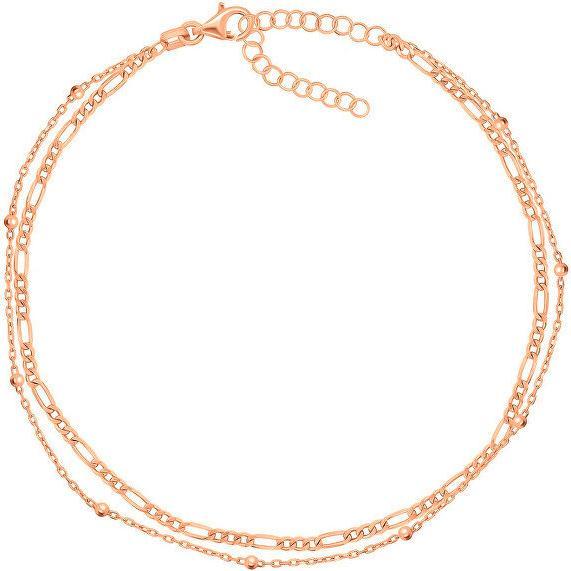 Brilio, Collana, Silver - Stylish double leg chain in rose gold plated silver ANK101R