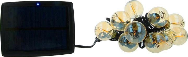 Actual product image Forever Light Solar Garland 5,5m +10 LED bulbs filament gold E12 G40 IP44 (240 lm, E12, IP44)