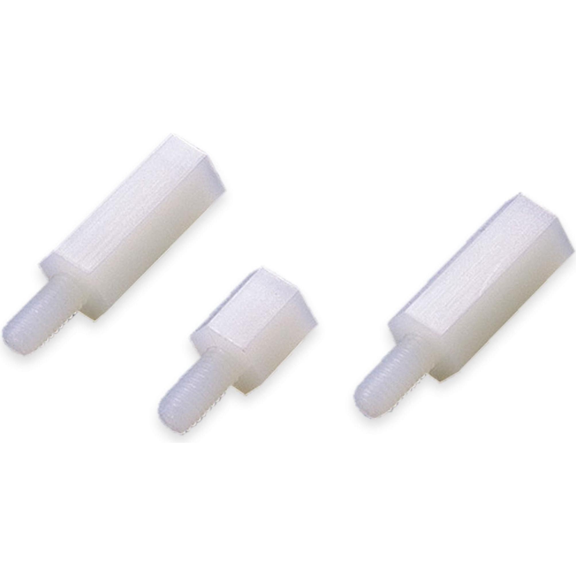 KSS Abstandsbolzen, naturfarben, Polyamid, 5,6 mm, 6 mm, M3x0,5, 18 mm, Elektronikzubehör + Gehäuse, Transparent