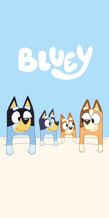 Actual product image Tinisu Bluey towel beach towel 70x140cm (70 x 140 cm)