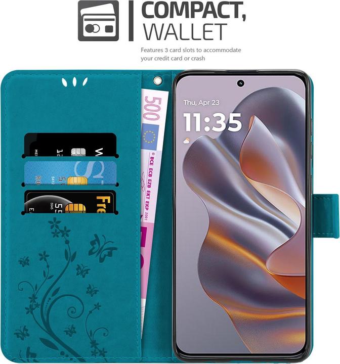 Produktbild Cadorabo Hülle für Motorola Moto Edge 50 Neo mit Blumen Muster (Motorola Edge 50 Neo)