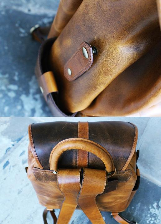 Image du produit Only-Bags.Store Sac à dos, sac à dos, sac à dos pour ordinateur portable, sac de voyage vintage à bandoulière, fait