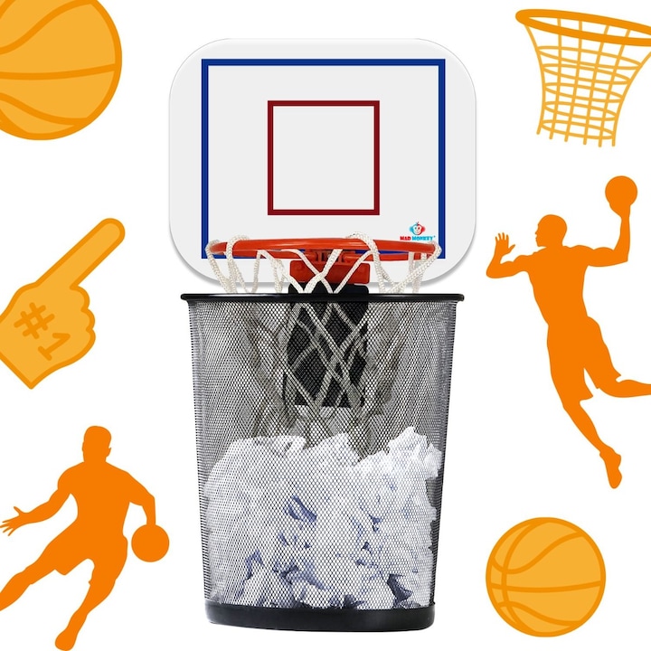 Immagine prodotto Mad Monkey Canestro da basket collegabile al bidone della spazzatura