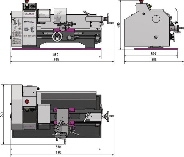 Produktbild Optimum Stürmer - Drehmaschine OPTIturn TU 2304V