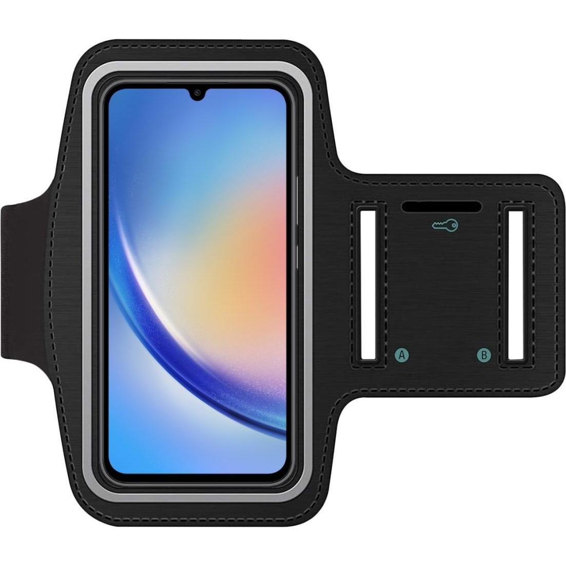 SmartFitness Samsung Galaxy A34 5G Handy Sport Armband, Smartphone Sportarmband, Schwarz